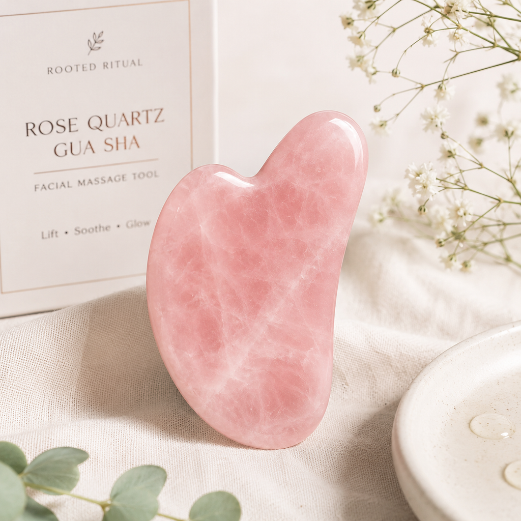 Rose Quartz Gua Sha Facial Massage Tool