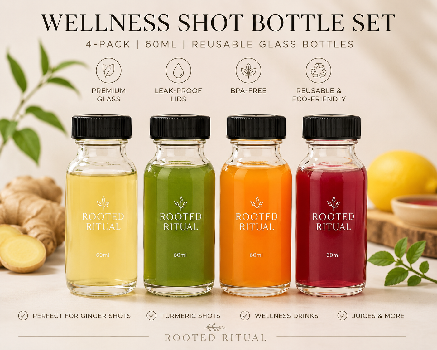 Wellness Shot Bottle Set (4-Pack)