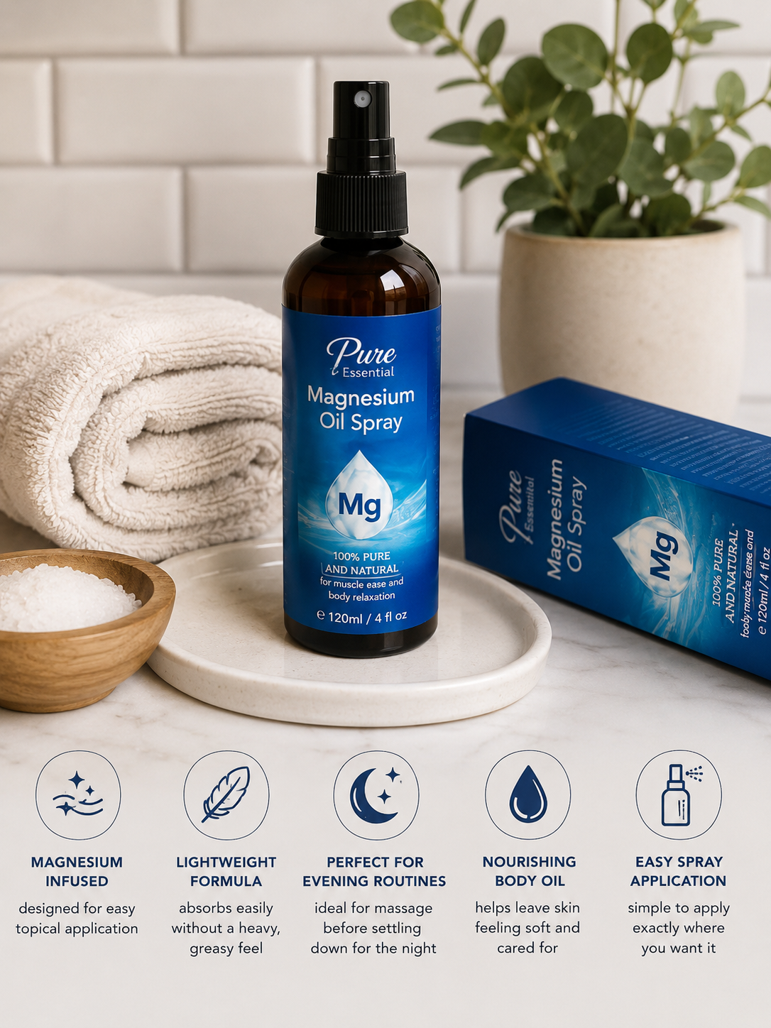 Magnesium Body Oil Spray | Relaxation & Night-Time Routine