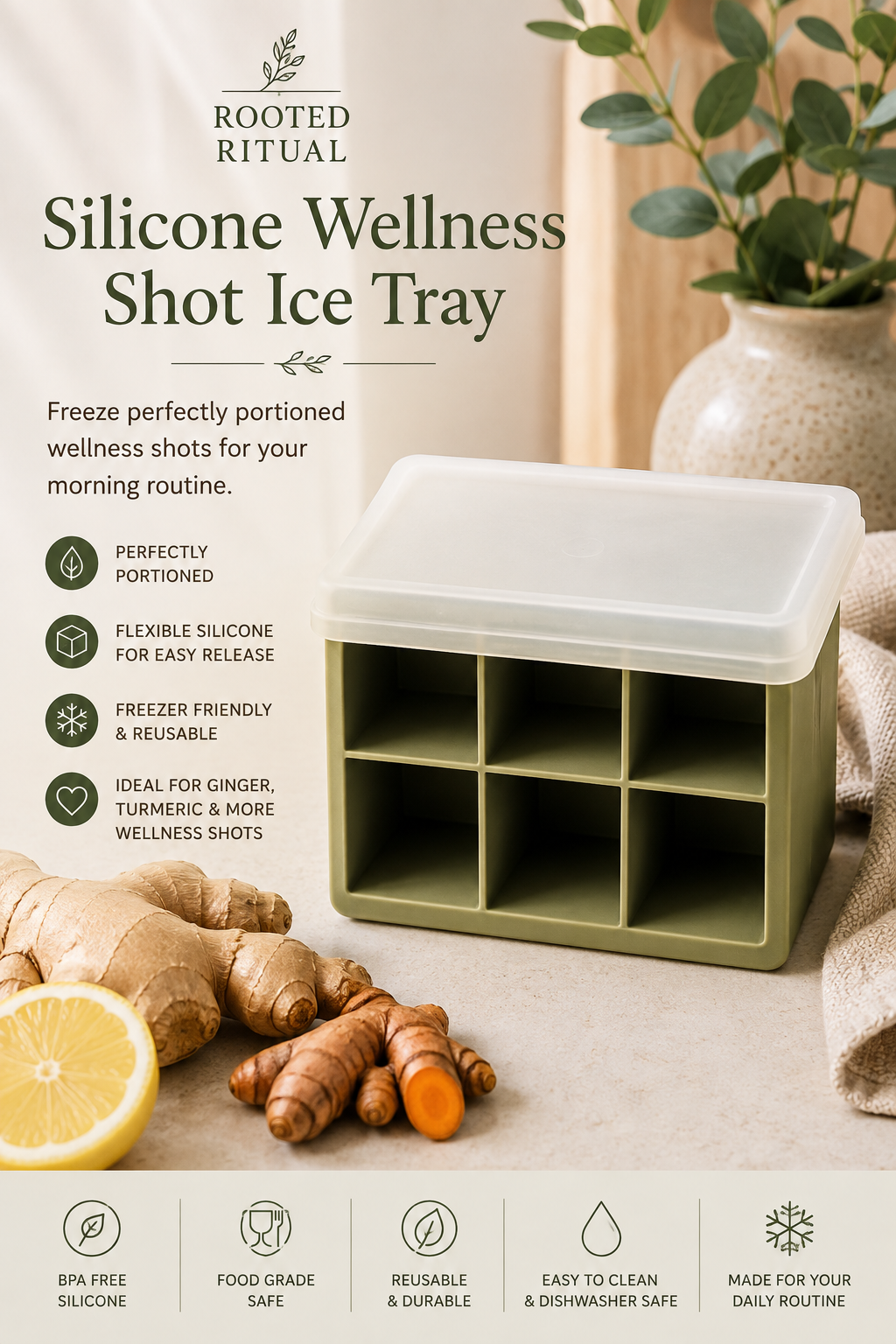 Silicone Wellness Shot Ice Tray