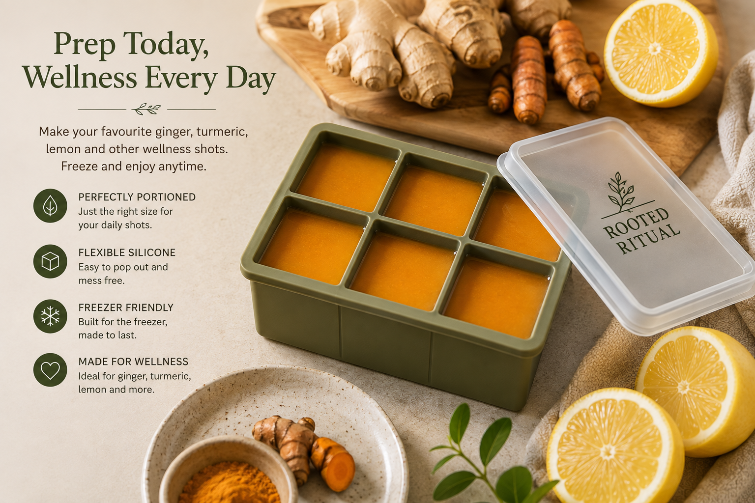 Silicone Wellness Shot Ice Tray
