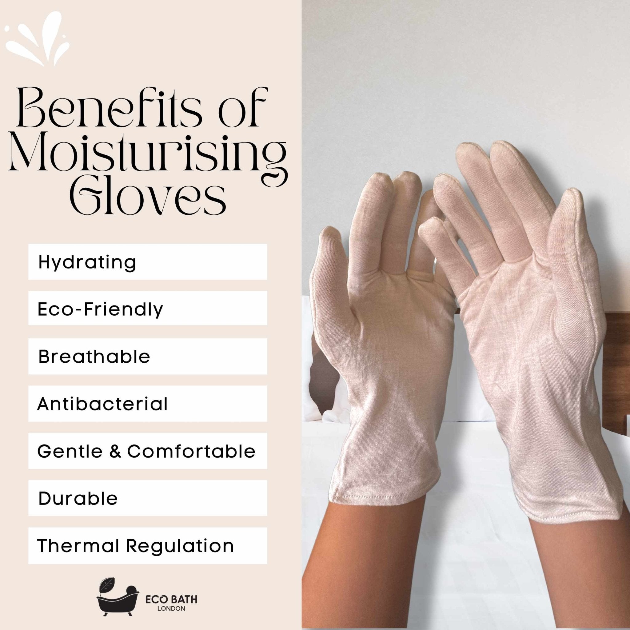 Moisturising Gloves - 1 Pair, Ultra Soft Hand Gloves for Eczema & Dry Hands