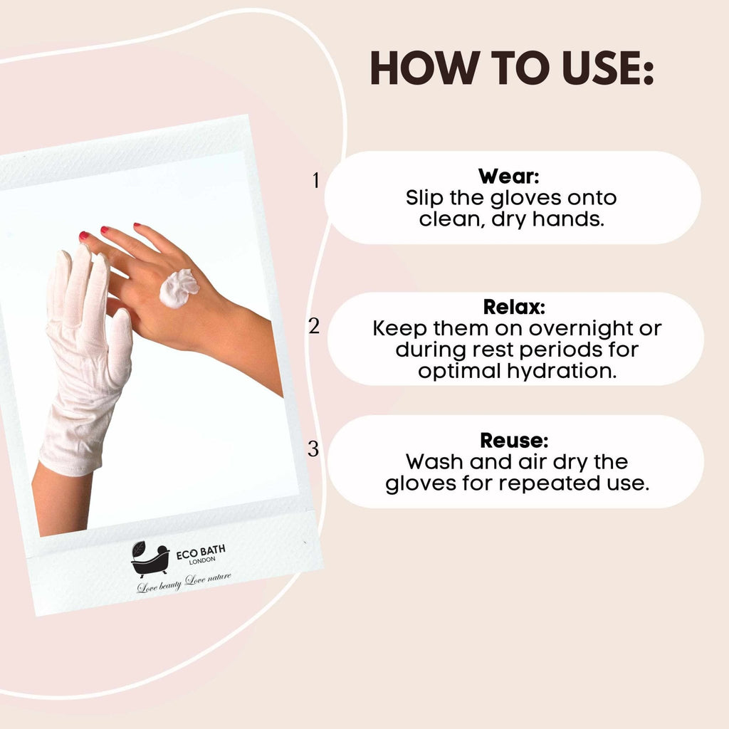 Moisturising Gloves - 1 Pair, Ultra Soft Hand Gloves for Eczema & Dry Hands