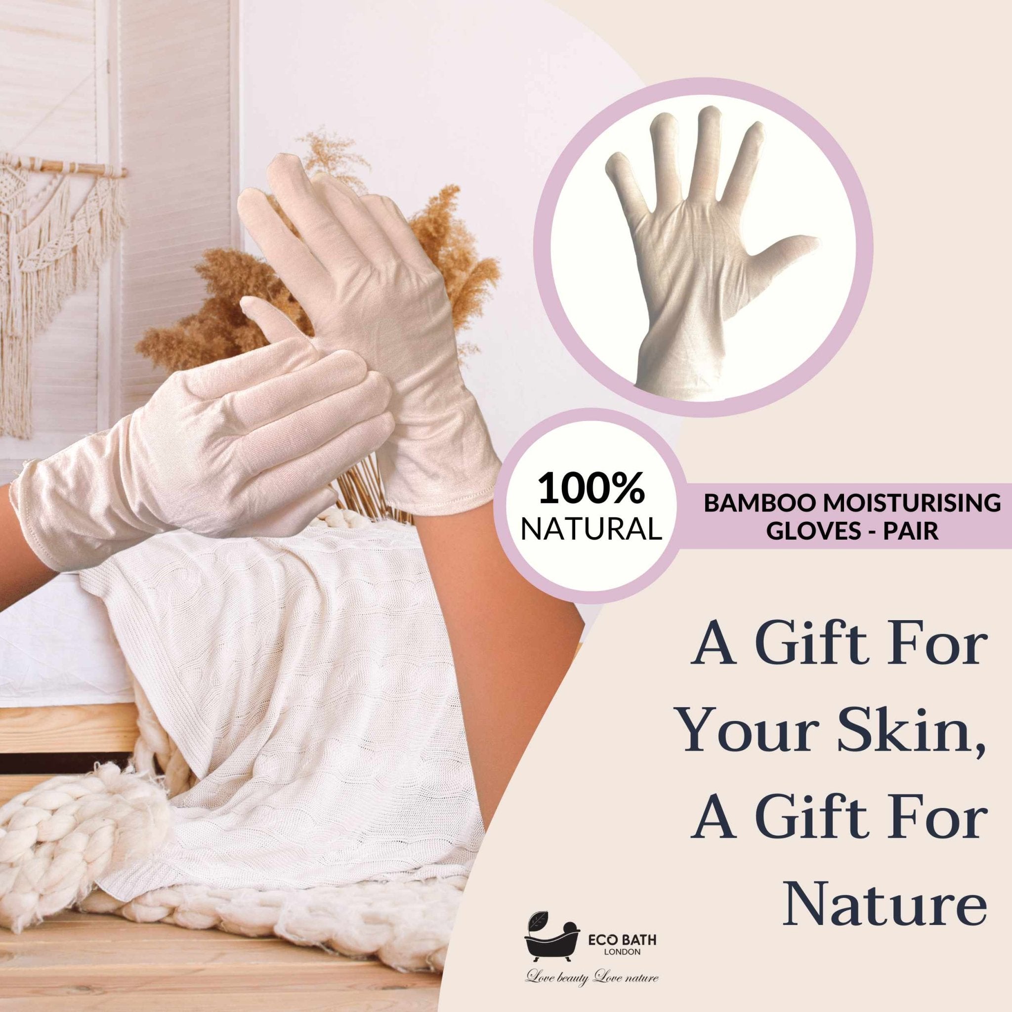 Moisturising Gloves - 1 Pair, Ultra Soft Hand Gloves for Eczema & Dry Hands