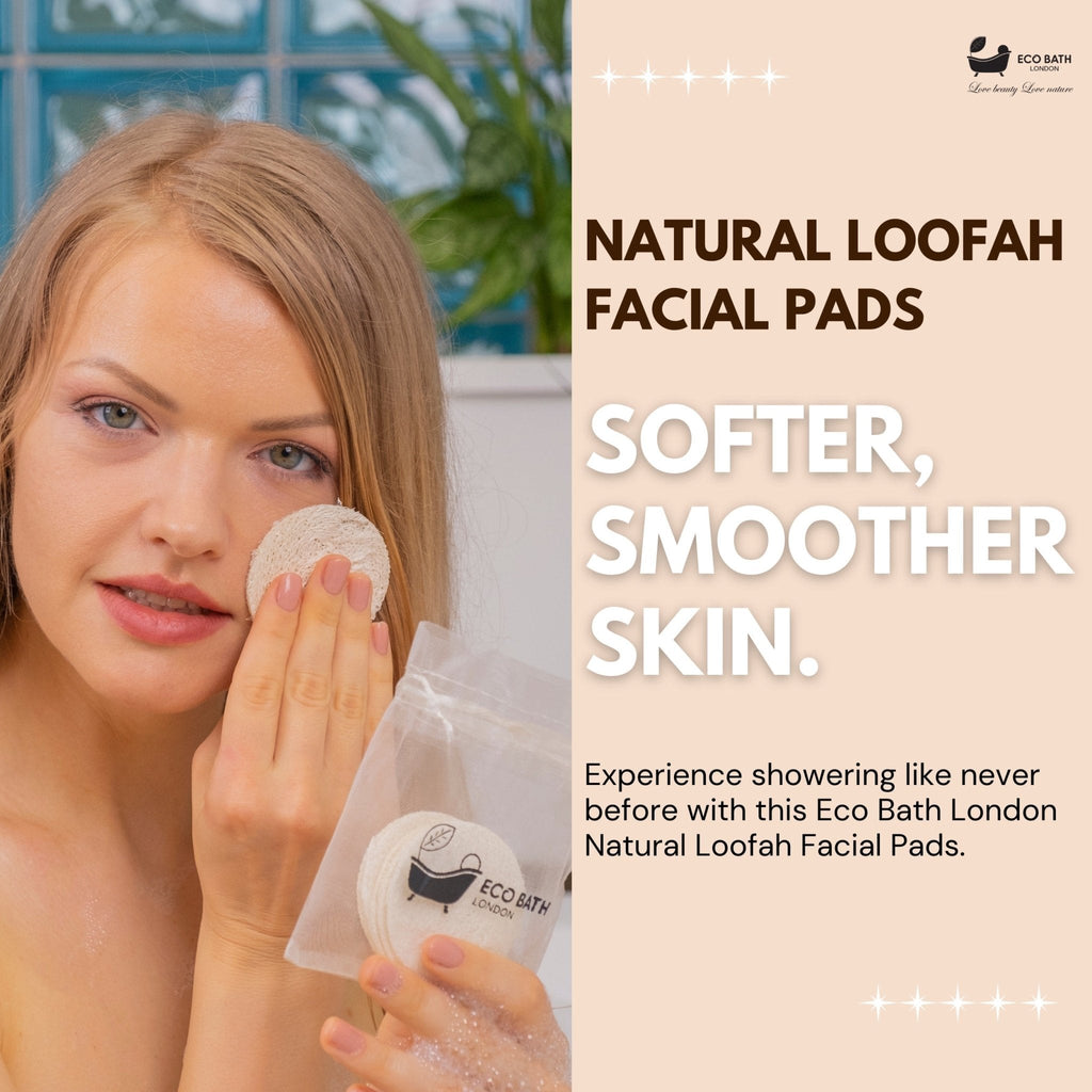 Natural Loofah Face Exfoliating Scrubber Pads - 6 Count (1 Pack)
