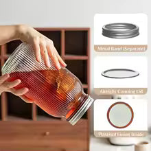 Wide-Mouth Glass Fermentation Jar