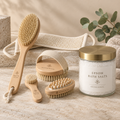 Rooted Ritual Body Reset Ritual with five-piece natural dry brush set and Epsom bath salts